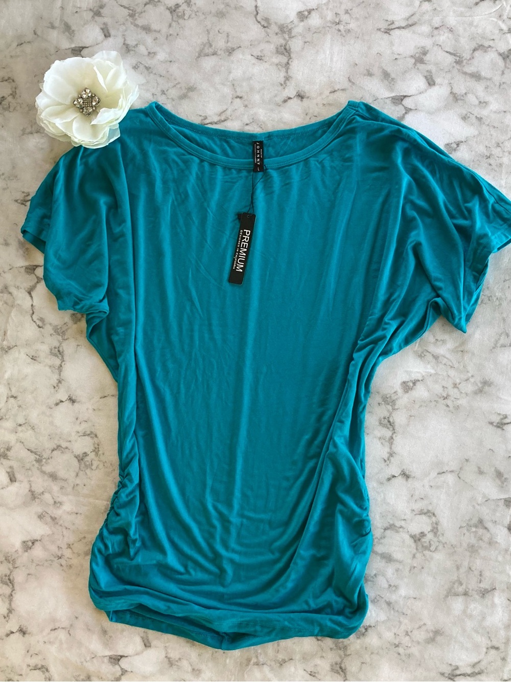 Teal Dolman Sleeve relaxed fit Women’s Top NWT -
